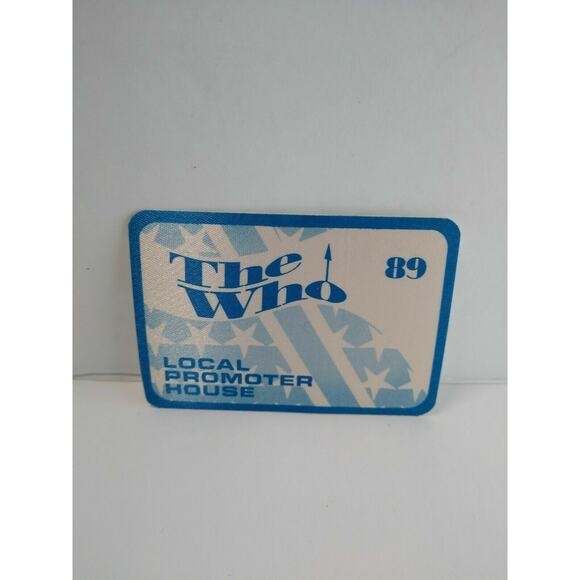 The Who Backstage Pass Original 1989 Kids Are Alright Classic Rock Tour Blue - Picture 2 of 3
